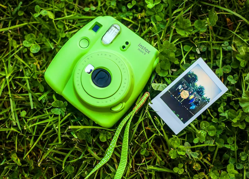 Camera on grass
